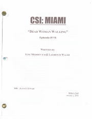 CSI：MIAMI 撮影用台本 #1-15