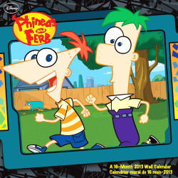 フィニアスとファーブ 2013年カレンダー