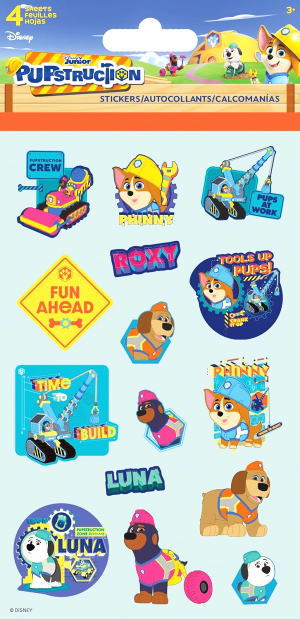 パップストラクション 4シート ステッカー/シール・セット